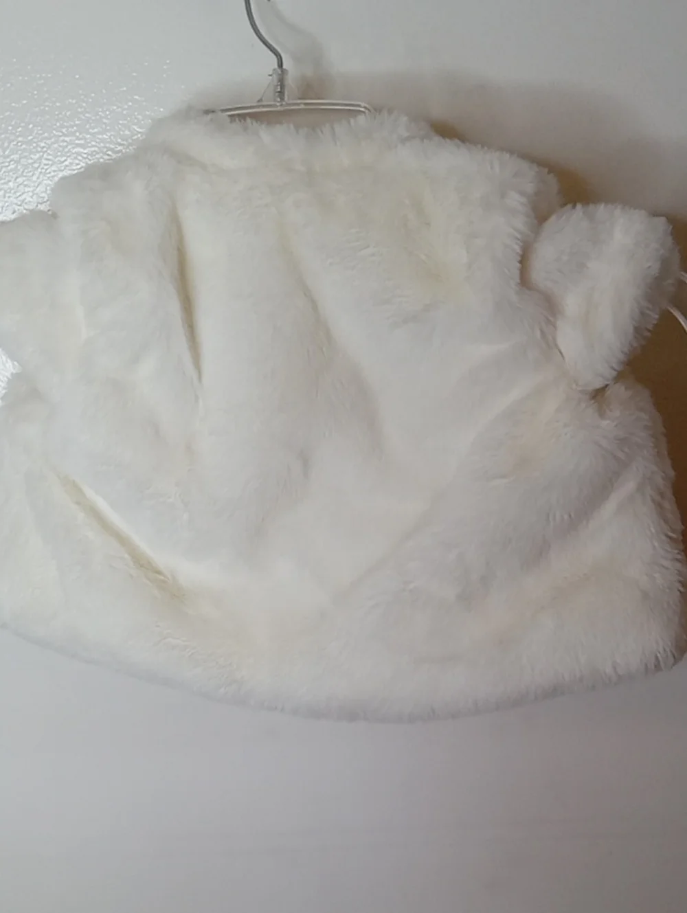 Gymboree Girl's Size 5T White Faux Fur Cropped Bolero with Satin Lining Dressy